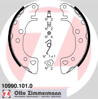109901010 ZIMMERMANN Комплект тормозных колодок