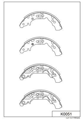K0051 MK Kashiyama Комплект тормозных колодок