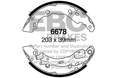6678 EBC Brakes Комплект тормозных колодок