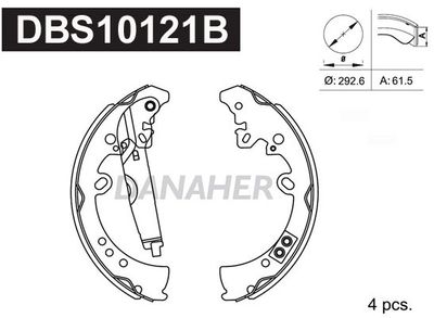 DBS10121B DANAHER Комплект тормозных колодок
