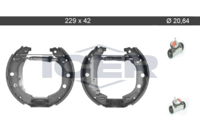 79KT0045C ICER Комплект тормозных колодок
