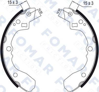 FO0464 FOMAR Friction Комплект тормозных колодок