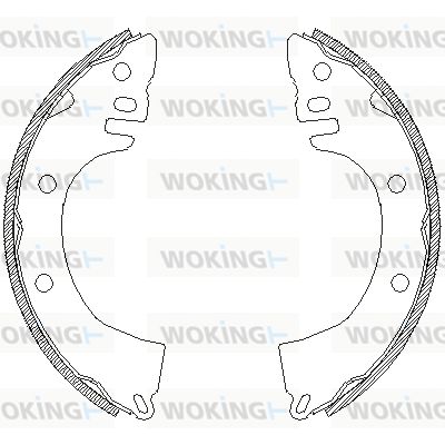 Z436800 WOKING Комплект тормозных колодок