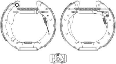 8DB355004321 HELLA Комплект тормозных колодок