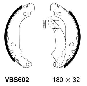VBS602 MOTAQUIP Комплект тормозных колодок