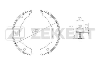 BK4374 ZEKKERT Комплект тормозных колодок