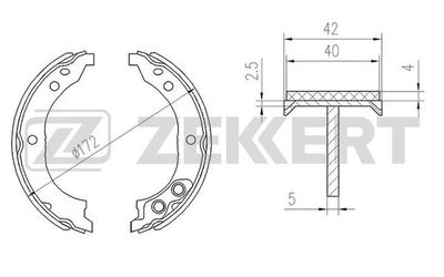 BK4453 ZEKKERT Комплект тормозных колодок