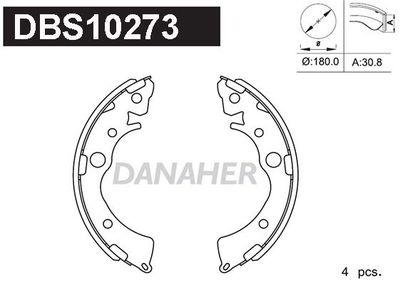 DBS10273 DANAHER Комплект тормозных колодок