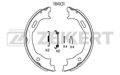 BK4055 ZEKKERT Комплект тормозных колодок