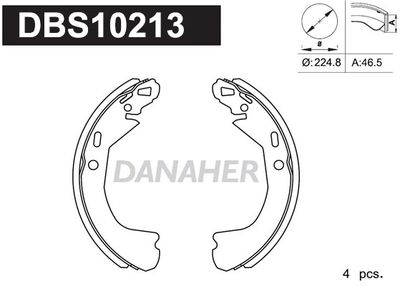 DBS10213 DANAHER Комплект тормозных колодок
