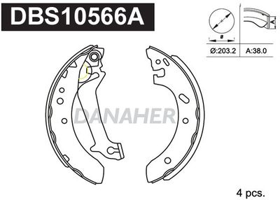 DBS10566A DANAHER Комплект тормозных колодок