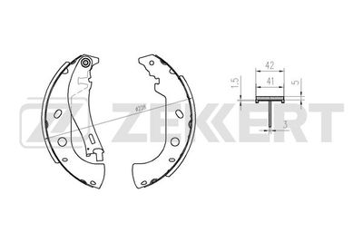 BK4293 ZEKKERT Комплект тормозных колодок