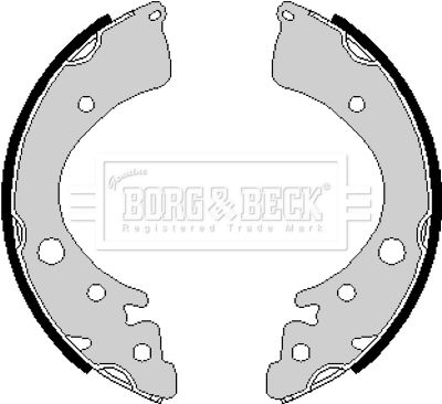 BBS6160 BORG & BECK Комплект тормозных колодок