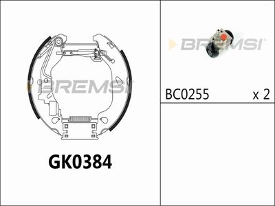 GK0384 BREMSI Комплект тормозных колодок