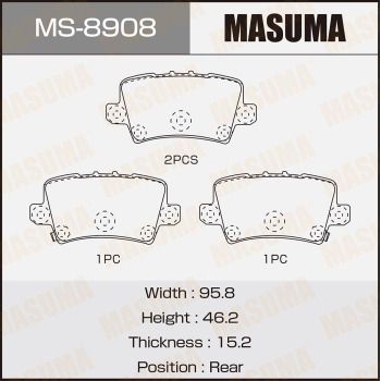 MS8908 MASUMA Комплект тормозных колодок