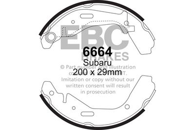 6664 EBC Brakes Комплект тормозных колодок