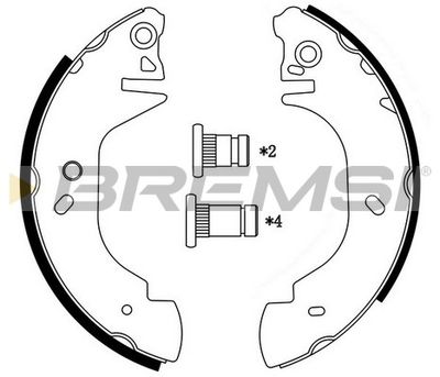 GF0230 BREMSI Комплект тормозных колодок