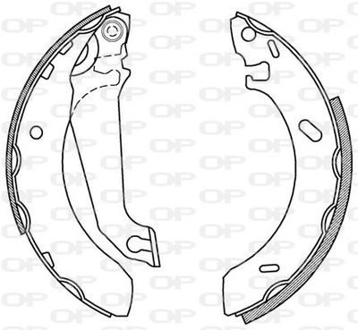 BSA213300 OPEN PARTS Комплект тормозных колодок