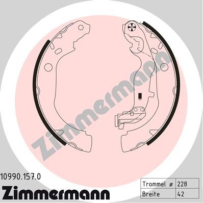 109901570 ZIMMERMANN Комплект тормозных колодок