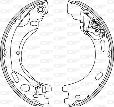 BSA227100 OPEN PARTS Комплект тормозных колодок