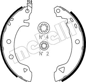 530346 METELLI Комплект тормозных колодок