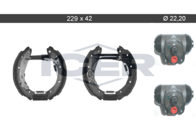79KT0071C ICER Комплект тормозных колодок