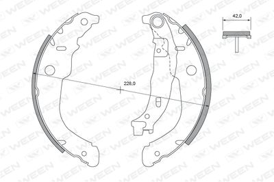 1522046 WEEN Комплект тормозных колодок