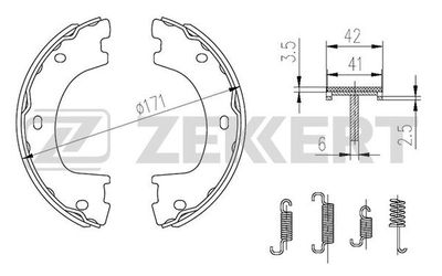 BK4308 ZEKKERT Комплект тормозных колодок