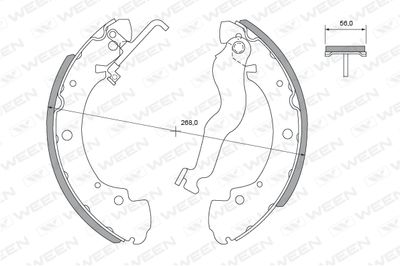 1522290 WEEN Комплект тормозных колодок