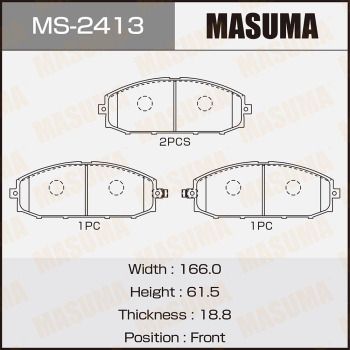 MS2413 MASUMA Комплект тормозных колодок
