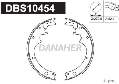 DBS10454 DANAHER Комплект тормозных колодок