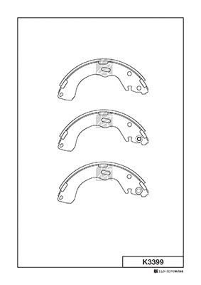 K3399 MK Kashiyama Комплект тормозных колодок