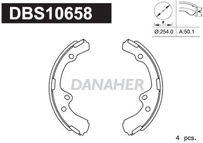 DBS10658 DANAHER Комплект тормозных колодок