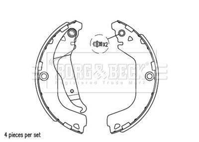 BBS6532 BORG & BECK Комплект тормозных колодок