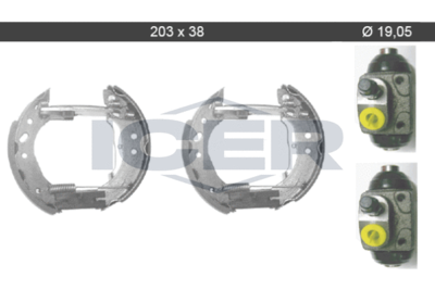 79KT0032C ICER Комплект тормозных колодок