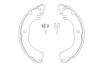 KBS7416 KAVO PARTS Комплект тормозных колодок