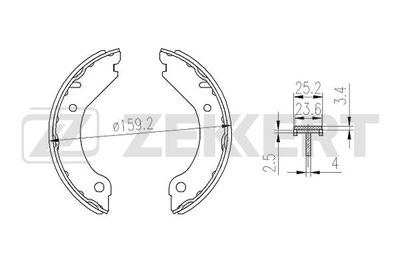BK4369 ZEKKERT Комплект тормозных колодок