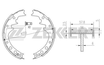 BK4119 ZEKKERT Комплект тормозных колодок