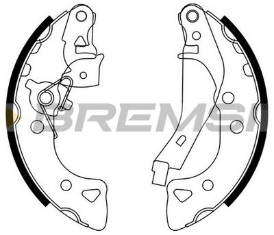 GF01032 BREMSI Комплект тормозных колодок