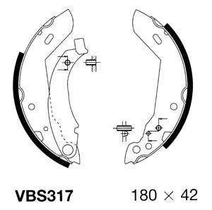 VBS317 MOTAQUIP Комплект тормозных колодок