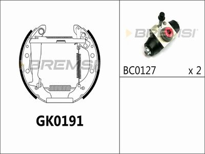 GK0191 BREMSI Комплект тормозных колодок