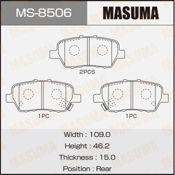 MS8506 MASUMA Комплект тормозных колодок