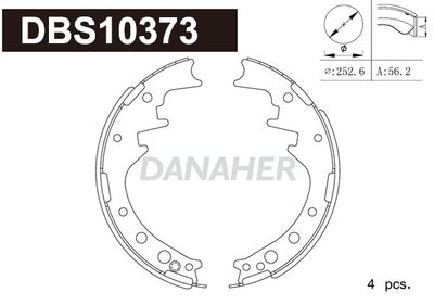 DBS10373 DANAHER Комплект тормозных колодок