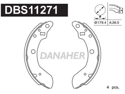DBS11271 DANAHER Комплект тормозных колодок