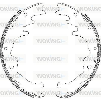 Z438801 WOKING Комплект тормозных колодок