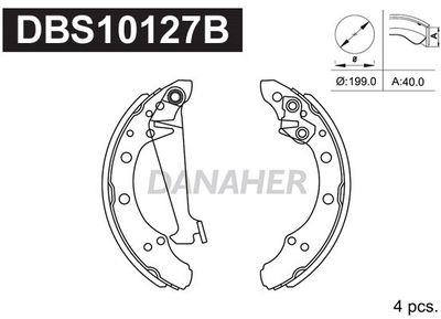 DBS10127B DANAHER Комплект тормозных колодок