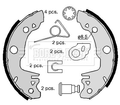 BBS6127 BORG & BECK Комплект тормозных колодок