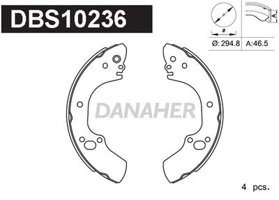 DBS10236 DANAHER Комплект тормозных колодок