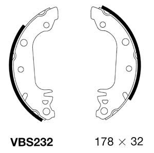 VBS232 MOTAQUIP Комплект тормозных колодок