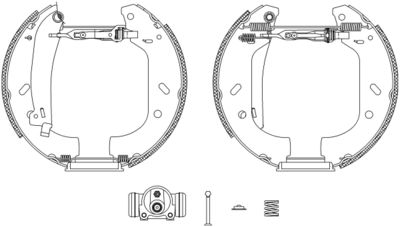 8DB355004161 HELLA Комплект тормозных колодок